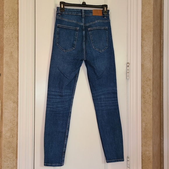 Zara High-Rise Skinny Leg Blue Jeans Size 6 - Picture 4 of 9